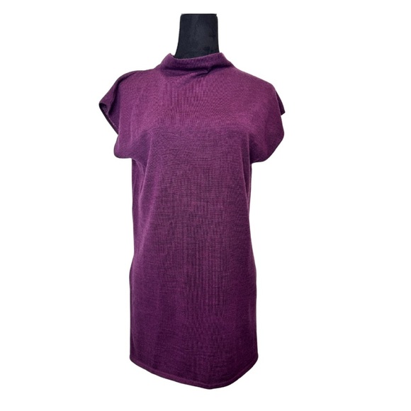 Cynthia Rowley Extra Fine Merino Wool Top Plum - Picture 1 of 8
